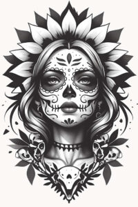 mystical-woman-tattoo-dreadful-surrealism-dynamic-shapes – tattoo design ideas free ai generated – Gallery: muerta-inkby-ai