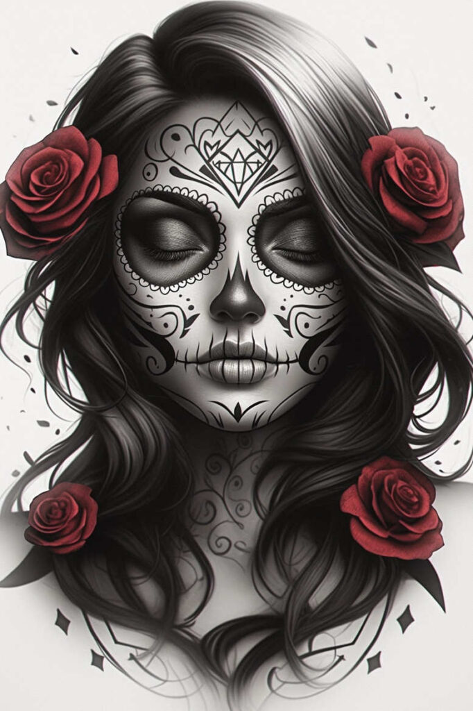 death-and-spirituality-tattoo-madness-surrealism-translucent-layers – tattoo design ideas free ai generated – Gallery: muerta-inkby-ai