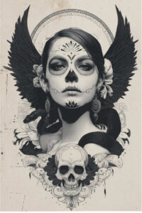 death-motif-tattoo-supernatural-surrealism-phantom – tattoo design ideas free ai generated – Gallery: muerta-inkby-ai