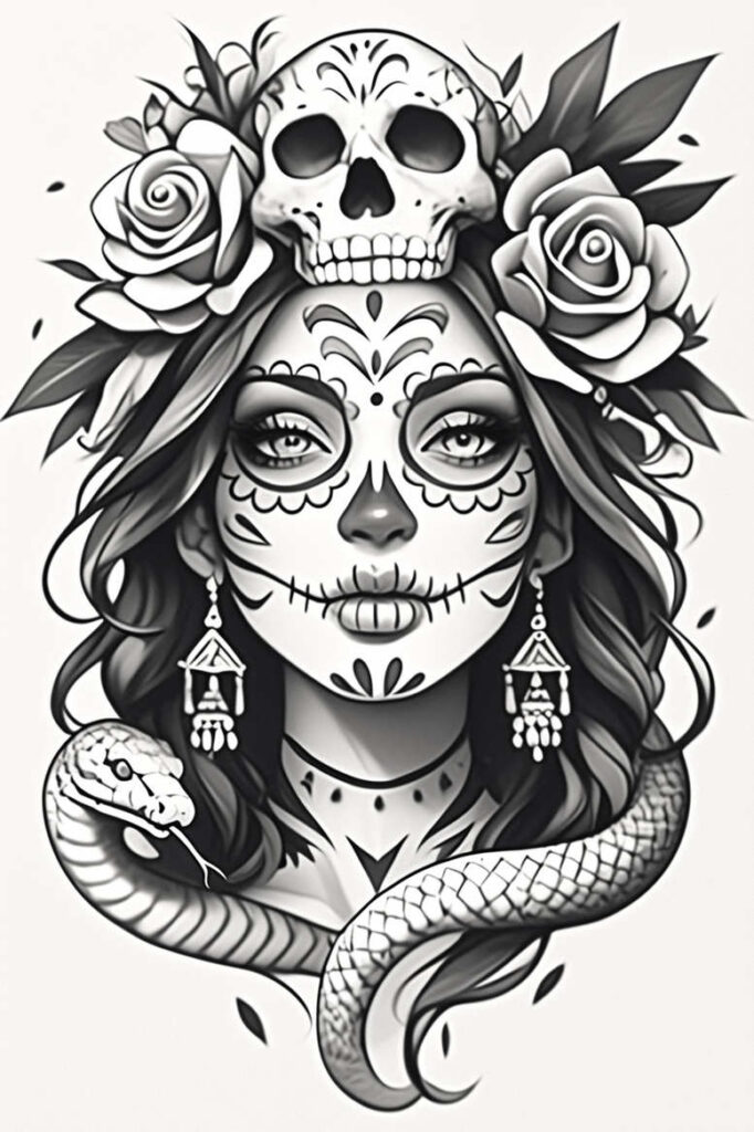 spiritual-symbol-tattoo-frightening-surrealism-phantasmagoric – tattoo design ideas free ai generated – Gallery: muerta-inkby-ai
