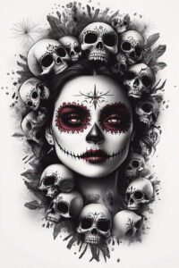lady-with-mysticism-tattoo-demonic-realism-true-to-life – tattoo design ideas free ai generated – Gallery: muerta-inkby-ai