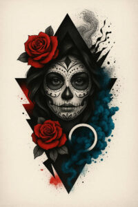 symbolic-lady-tattoo-grim-realism-highlight-detail – tattoo design ideas free ai generated – Gallery: muerta-inkby-ai