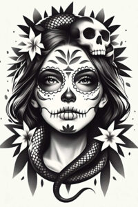 mystical-lady-tattoo-ancient-curse-surrealism-distorted-perspective – tattoo design ideas free ai generated – Gallery: muerta-inkby-ai