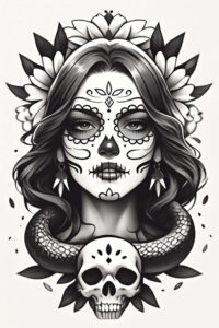 death-and-life-tattoo-ghostly-surrealism-metaphysical – tattoo design ideas free ai generated – Gallery: muerta-inkby-ai