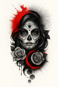 mystical-lady-tattoo-crawling-realism-illustrative-style – tattoo design ideas free ai generated – Gallery: muerta-inkby-ai