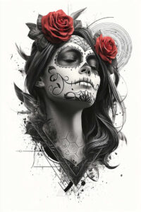 la-muerta-tattoo-haunting-neotraditional-decorative-detail – tattoo design ideas free ai generated – Gallery: muerta-inkby-ai