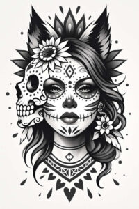lady-of-death-tattoo-phantom-neotraditional-refined-detail – tattoo design ideas free ai generated – Gallery: muerta-inkby-ai