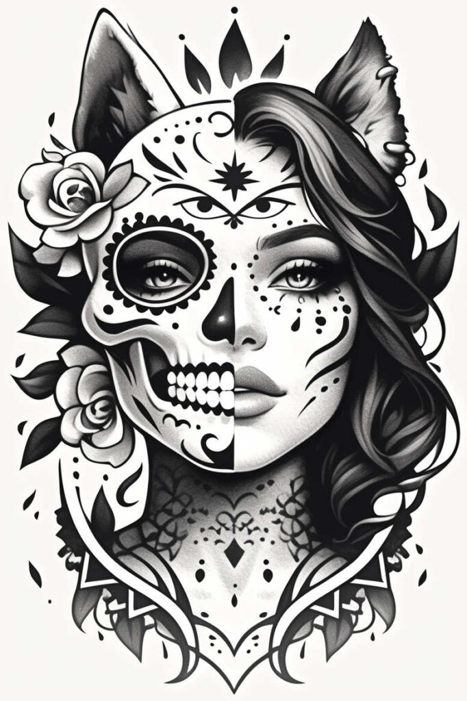 mystical-tattoo-tattered-clothing-surrealism-mysterious – tattoo design ideas free ai generated – Gallery: muerta-inkby-ai