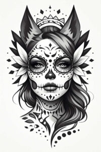 symbolic-death-tattoo-broken-realism-contour-shading – tattoo design ideas free ai generated – Gallery: muerta-inkby-ai