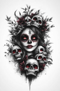 death-and-spirituality-tattoo-gothic-realism-realistic – tattoo design ideas free ai generated – Gallery: muerta-inkby-ai