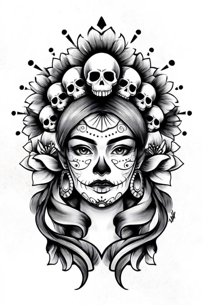 muerta tattoo design ideas color richness colorful motifs represents perseverance