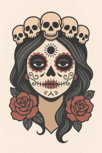 muerta tattoo design ideas Surrealism psychedelic cultural motifs for palm