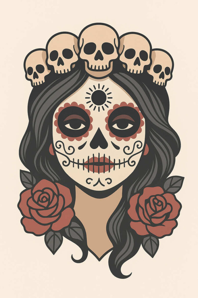muerta tattoo design ideas Surrealism psychedelic cultural motifs for palm