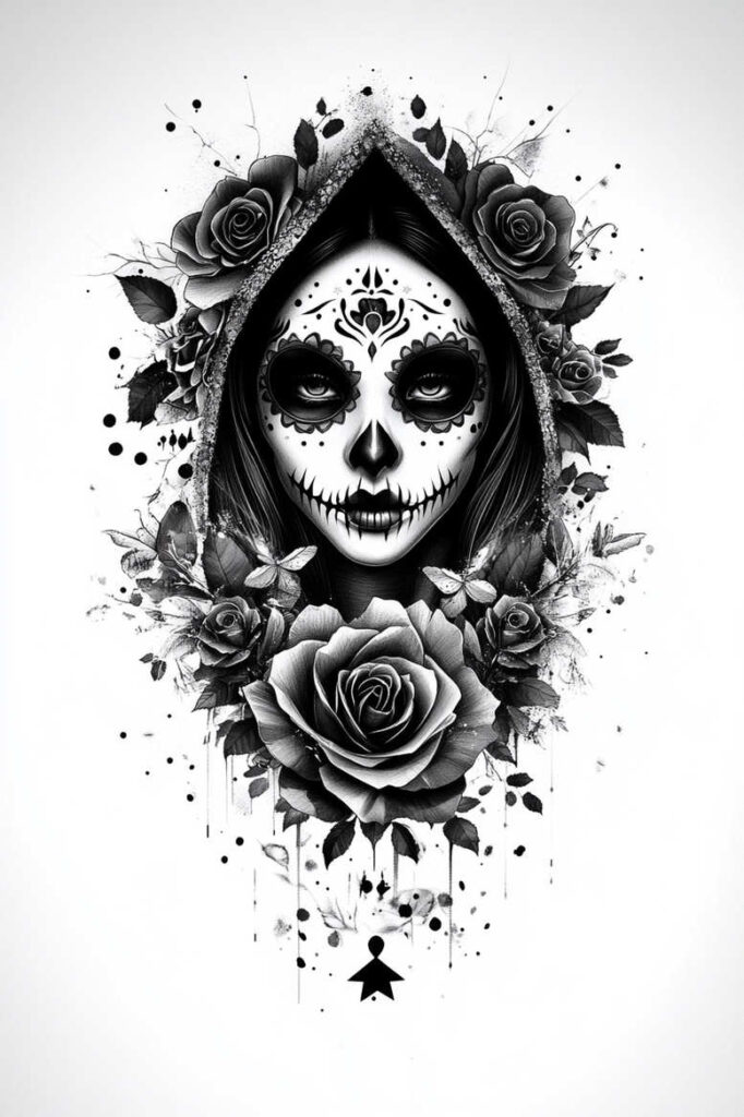 muerta tattoo design ideas detailed textures cultural symbol shows endurance