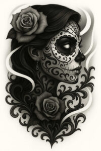 muerta tattoo design ideas modern classic decorative for side
