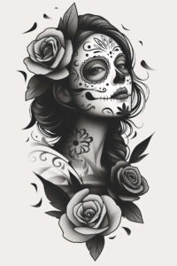 muerta tattoo design ideas strong outlines decorative for wrist