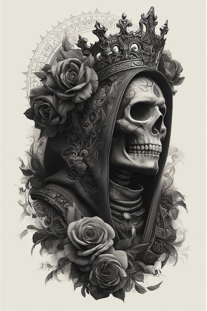 muerta tattoo design ideas saturated decorative skull art courage and power