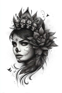 muerta tattoo design ideas gradient fills intricate patterns shows strength