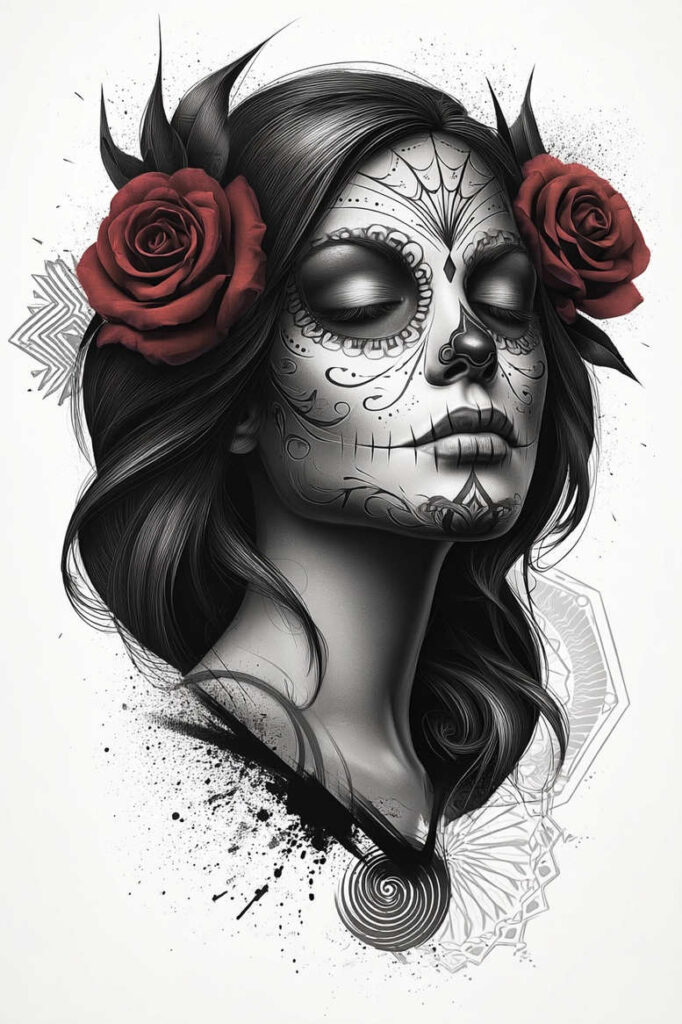 muerta tattoo design ideas ornate joyful meaning strength