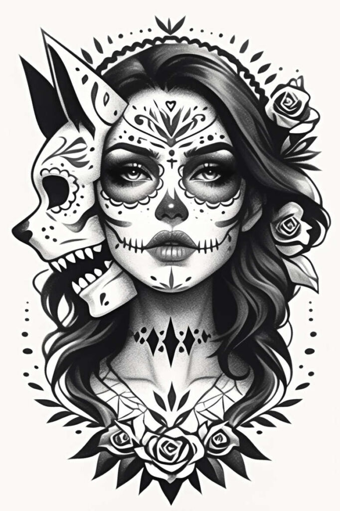 muerta tattoo design ideas Realism anatomical accuracy skull determination and power