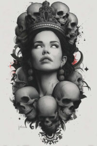 muerta tattoo design ideas Surrealism fragmentation sugar skull symbolising perseverance