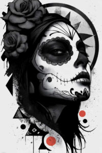 muerta tattoo design ideas dreamlike symbolic celebration for upper back