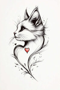abstract-animals – tattoo design ideas free ai generated – neotraditional-clear-lines – for-shin – Gallery: news-inkby-ai