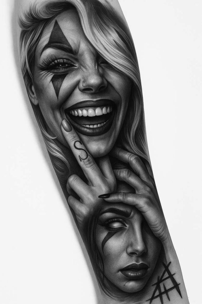 animals-and-harmony – tattoo design ideas free ai generated – surrealism-shadow-play – for-ankle – Gallery: news-inkby-ai
