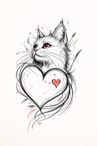 animals-and-light – tattoo design ideas free ai generated – neotraditional-bold-texture – for-spine – Gallery: news-inkby-ai