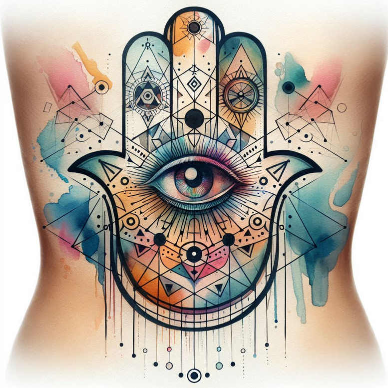 animals-as-talisman – tattoo design ideas free ai generated – neotraditional-sharp-edges – for-back-of-neck – Gallery: news-inkby-ai