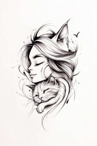 animals-in-motion – tattoo design ideas free ai generated – surrealism-ghostly-shapes – for-lower-arm – Gallery: news-inkby-ai