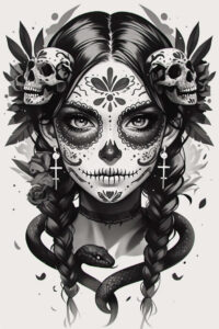 animals – tattoo design ideas free ai generated – neotraditional-vintage-influence – for-back-of-neck – Gallery: news-inkby-ai