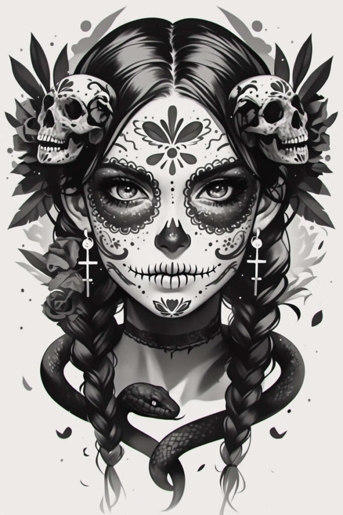 animals – tattoo design ideas free ai generated – neotraditional-vintage-influence – for-back-of-neck – Gallery: news-inkby-ai