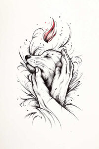 animals-life-symbol – tattoo design ideas free ai generated – neotraditional-artful-color – for-stomach – Gallery: news-inkby-ai