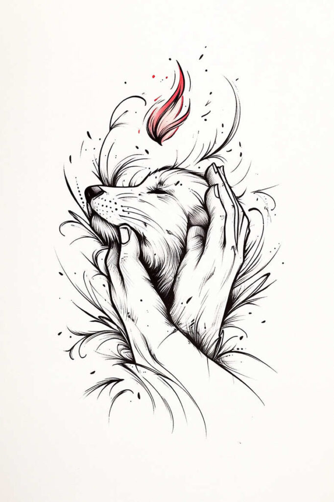 animals-life-symbol – tattoo design ideas free ai generated – neotraditional-artful-color – for-stomach – Gallery: news-inkby-ai