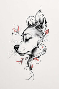 animals-with-dots – tattoo design ideas free ai generated – neotraditional-subtle-tone – for-arm – Gallery: news-inkby-ai
