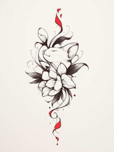 animals-with-energy – tattoo design ideas free ai generated – neotraditional-rich-shading – for-scapula – Gallery: news-inkby-ai