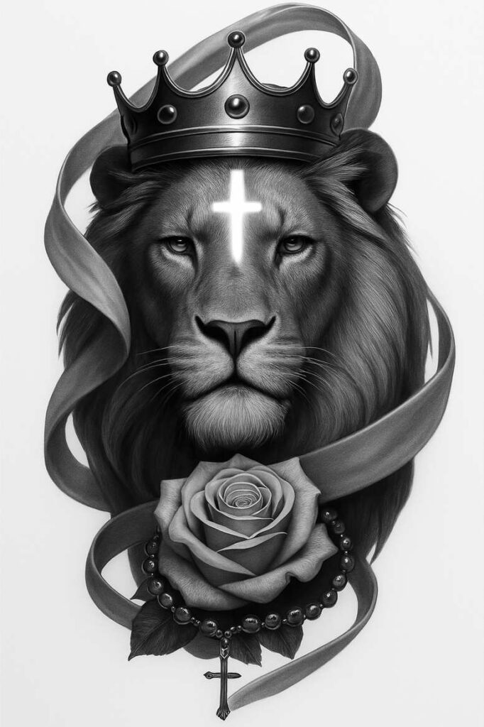 animals-with-flowers – tattoo design ideas free ai generated – realism-tactile-shading – for-collarbone – Gallery: news-inkby-ai