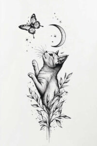 animals-with-lines – tattoo design ideas free ai generated – neotraditional-color-depth – for-side-torso – Gallery: news-inkby-ai