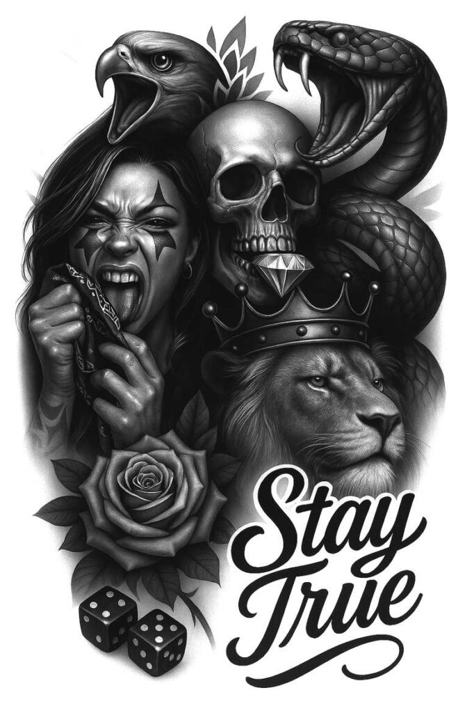 animals-with-lines – tattoo design ideas free ai generated – realism-clean-background – for-shin – Gallery: news-inkby-ai