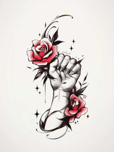 animals-with-ornament – tattoo design ideas free ai generated – neotraditional-artful-color – for-knee – Gallery: news-inkby-ai