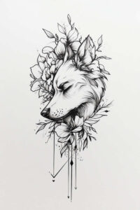 animals-with-ornament – tattoo design ideas free ai generated – realism-lifelike-eyes – for-shoulder-blade – Gallery: news-inkby-ai