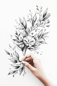 animals-with-ornamental-details – tattoo design ideas free ai generated – surrealism-melted-shapes – for-wrist-side – Gallery: news-inkby-ai