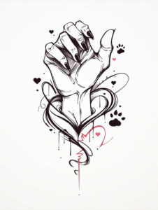 animals-with-wave – tattoo design ideas free ai generated – surrealism-imperfect-symmetry – for-outer-arm – Gallery: news-inkby-ai