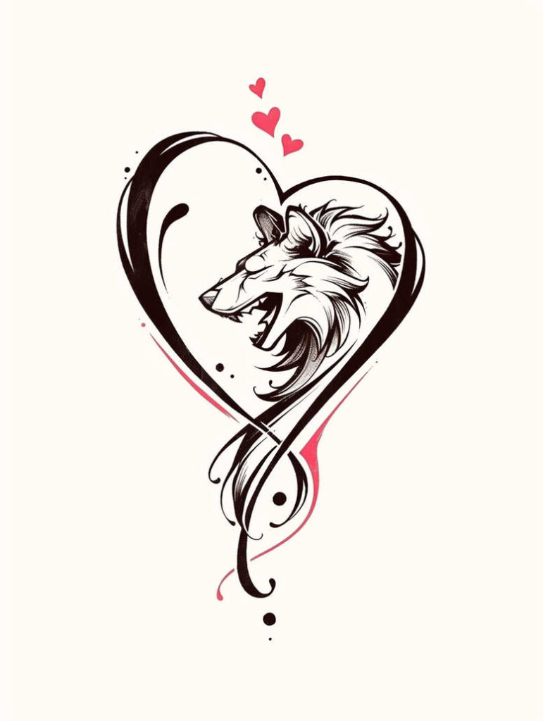 animals-with-wavy-lines – tattoo design ideas free ai generated – surrealism-spectral-hues – for-lower-leg – Gallery: news-inkby-ai