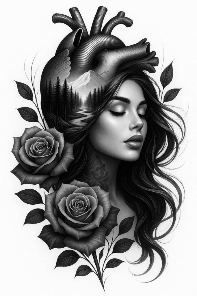 artistic-animals – tattoo design ideas free ai generated – realism-emotional-depth – for-triceps – Gallery: news-inkby-ai