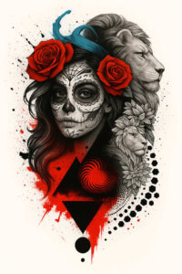 avant-garde – tattoo design ideas free ai generated – neotraditional-dynamic-color – for-back-shoulder – Gallery: news-inkby-ai