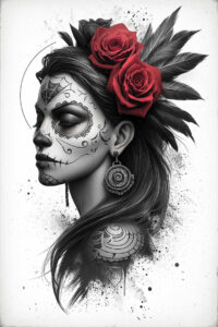 changes – tattoo design ideas free ai generated – neotraditional-bright-color – for-sternum – Gallery: news-inkby-ai