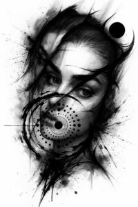 contemporary-patterns – tattoo design ideas free ai generated – neotraditional-defined-outlines – for-thigh – Gallery: news-inkby-ai