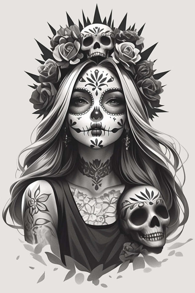 contemporary-patterns – tattoo design ideas free ai generated – neotraditional-modern-twist – for-abdomen – Gallery: news-inkby-ai